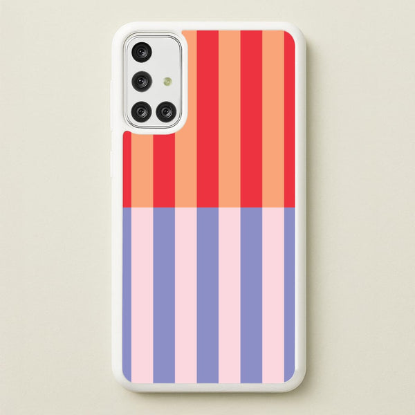 Multicoloured Pinstripe Abstract Pattern  - Abstract Patterns Phone Case for Galaxy A71