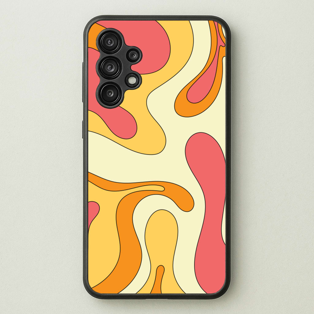 Pastel Waves Abstract Pattern  - Abstract Patterns Phone Case for Galaxy A13
