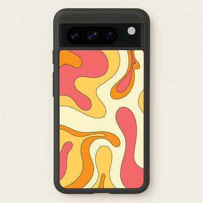 Pastel Waves Abstract Pattern  - Abstract Patterns Phone Case for Google Pixel 8 Pro