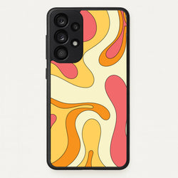 Pastel Waves Abstract Pattern  - Abstract Patterns Phone Case for Galaxy A53