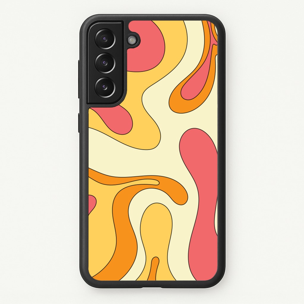Pastel Waves Abstract Pattern  - Abstract Patterns Phone Case for Galaxy S21
