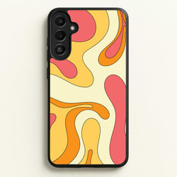 Pastel Waves Abstract Pattern  - Abstract Patterns Phone Case for Galaxy A34