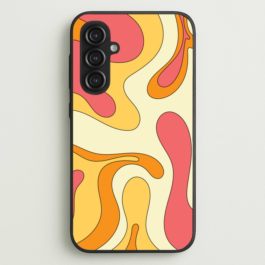 Pastel Waves Abstract Pattern  - Abstract Patterns Phone Case for Galaxy S23FE