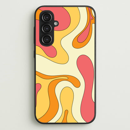 Pastel Waves Abstract Pattern  - Abstract Patterns Phone Case for Galaxy S23FE