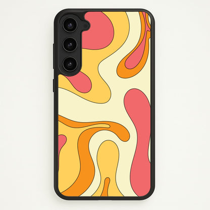 Pastel Waves Abstract Pattern  - Abstract Patterns Phone Case for Galaxy S23