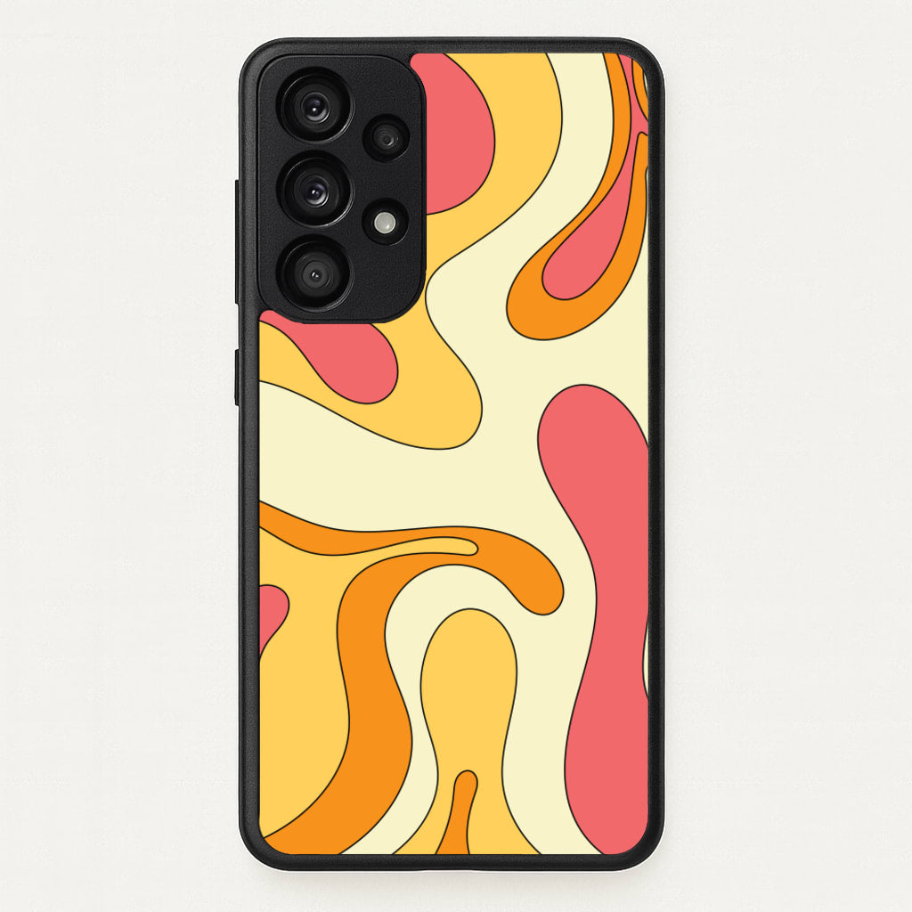 Pastel Waves Abstract Pattern  - Abstract Patterns Phone Case for Galaxy A33