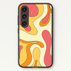 Pastel Waves Abstract Pattern  - Abstract Patterns Phone Case for Galaxy S24