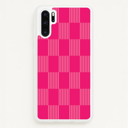 Neon Pink Checkered Abstract Pattern  - Abstract Patterns Phone Case for Huawei P30 Pro