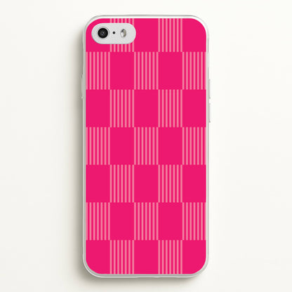 Neon Pink Checkered Abstract Pattern  - Abstract Patterns Phone Case for iPhone 5 / 5s / SE 2016