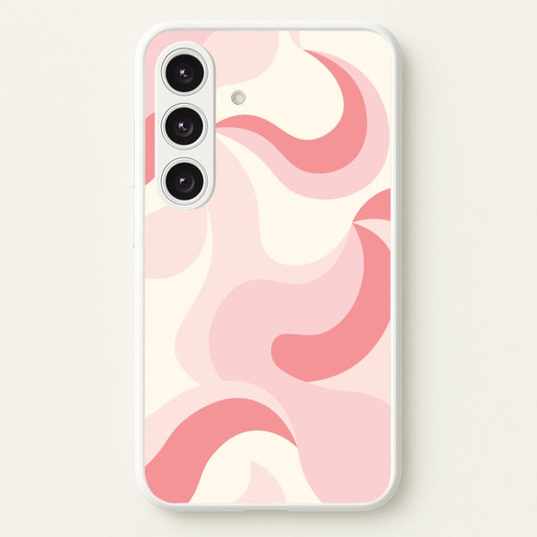 Pastel Pinks Abstract Pattern  - Abstract Patterns Phone Case for Galaxy S24 Plus