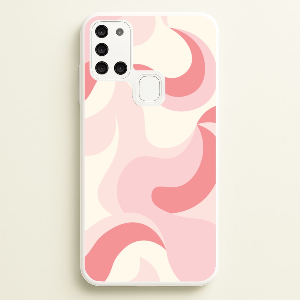 Pastel Pinks Abstract Pattern  - Abstract Patterns Phone Case for Galaxy A21s
