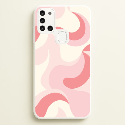 Pastel Pinks Abstract Pattern  - Abstract Patterns Phone Case for Galaxy A21s
