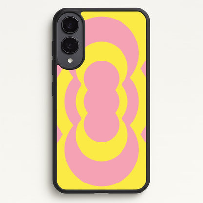 Yellow And Pink Curves Abstract Pattern   - Abstract Patterns Phone Case for Galaxy S25 Edge