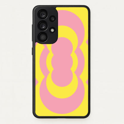 Yellow And Pink Curves Abstract Pattern   - Abstract Patterns Phone Case for Galaxy A33