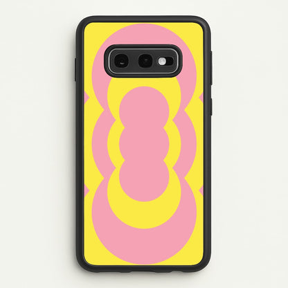 Yellow And Pink Curves Abstract Pattern   - Abstract Patterns Phone Case for Galaxy S10e