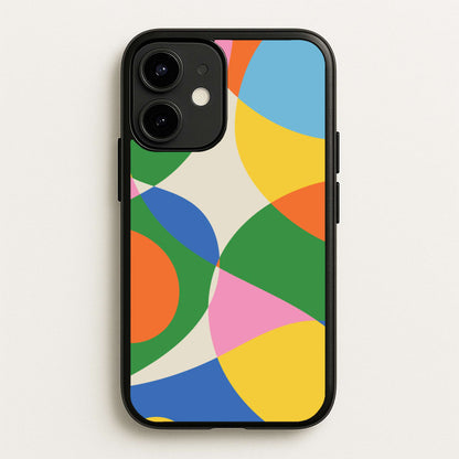 Colourful Abstract Shapes Pattern  - Abstract Patterns Phone Case for iPhone 12 / 12 Pro