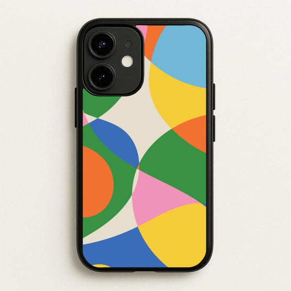 Colourful Abstract Shapes Pattern  - Abstract Patterns Phone Case for iPhone 12 / 12 Pro