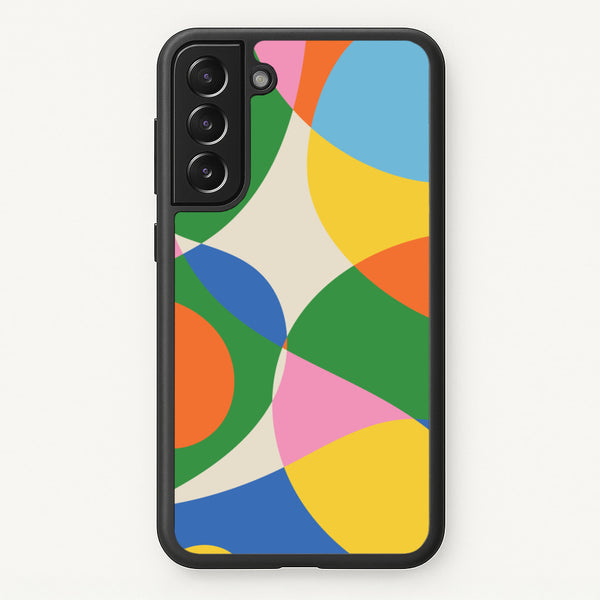 Colourful Abstract Shapes Pattern  - Abstract Patterns Phone Case for Galaxy S21FE