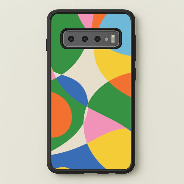 Colourful Abstract Shapes Pattern  - Abstract Patterns Phone Case for Galaxy S10 Plus