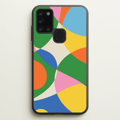 Colourful Abstract Shapes Pattern  - Abstract Patterns Phone Case for Galaxy A21s