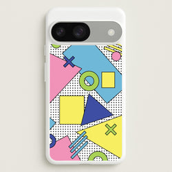 Geometric Abstract Shapes Pattern  - Abstract Patterns Phone Case for Google Pixel 9 / 9 Pro