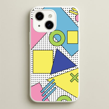Geometric Abstract Shapes Pattern  - Abstract Patterns Phone Case for iPhone 14 Plus