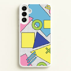Geometric Abstract Shapes Pattern  - Abstract Patterns Phone Case for Galaxy A34