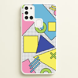 Geometric Abstract Shapes Pattern  - Abstract Patterns Phone Case for Galaxy A21s