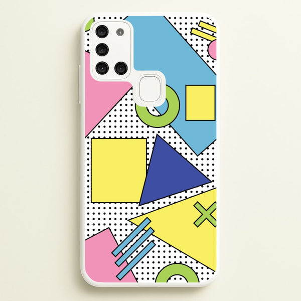 Geometric Abstract Shapes Pattern  - Abstract Patterns Phone Case for Galaxy A21s