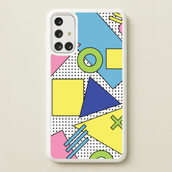 Geometric Abstract Shapes Pattern  - Abstract Patterns Phone Case for Galaxy A71