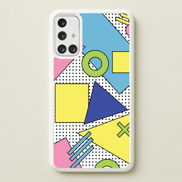 Geometric Abstract Shapes Pattern  - Abstract Patterns Phone Case for Galaxy A71