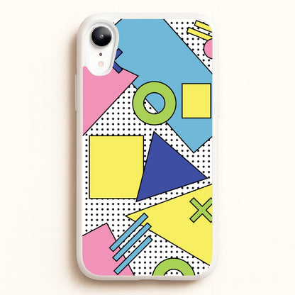 Geometric Abstract Shapes Pattern  - Abstract Patterns Phone Case for iPhone XR