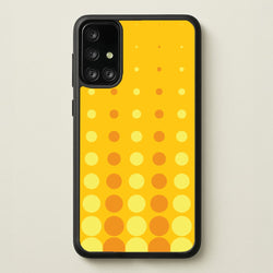 Yellow And Orange Dots Abstract Pattern  - Abstract Patterns Phone Case for Galaxy A71
