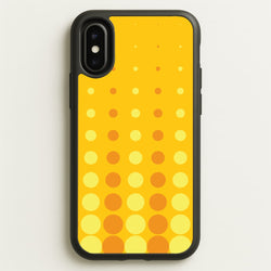 Yellow And Orange Dots Abstract Pattern  - Abstract Patterns Phone Case for iPhone X / XS