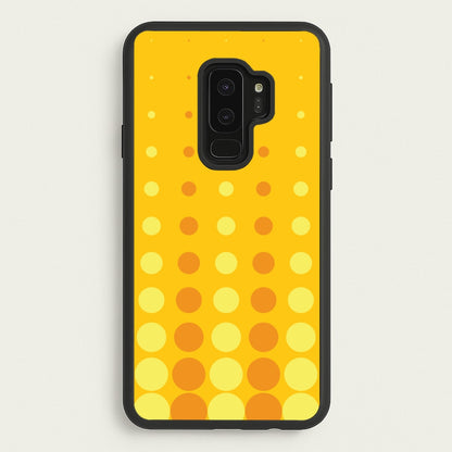 Yellow And Orange Dots Abstract Pattern  - Abstract Patterns Phone Case for Galaxy S9 Plus