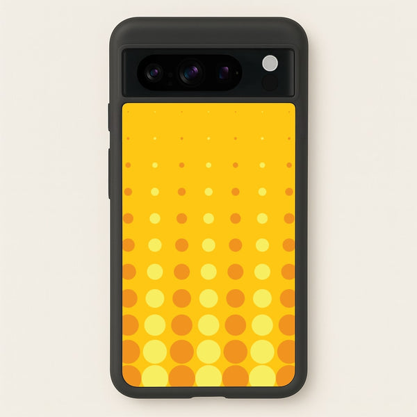 Yellow And Orange Dots Abstract Pattern  - Abstract Patterns Phone Case for Google Pixel 8 Pro