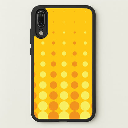 Yellow And Orange Dots Abstract Pattern  - Abstract Patterns Phone Case for Huawei P20