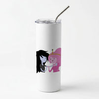 Marceline And Bubblegum Skinny Tumbler