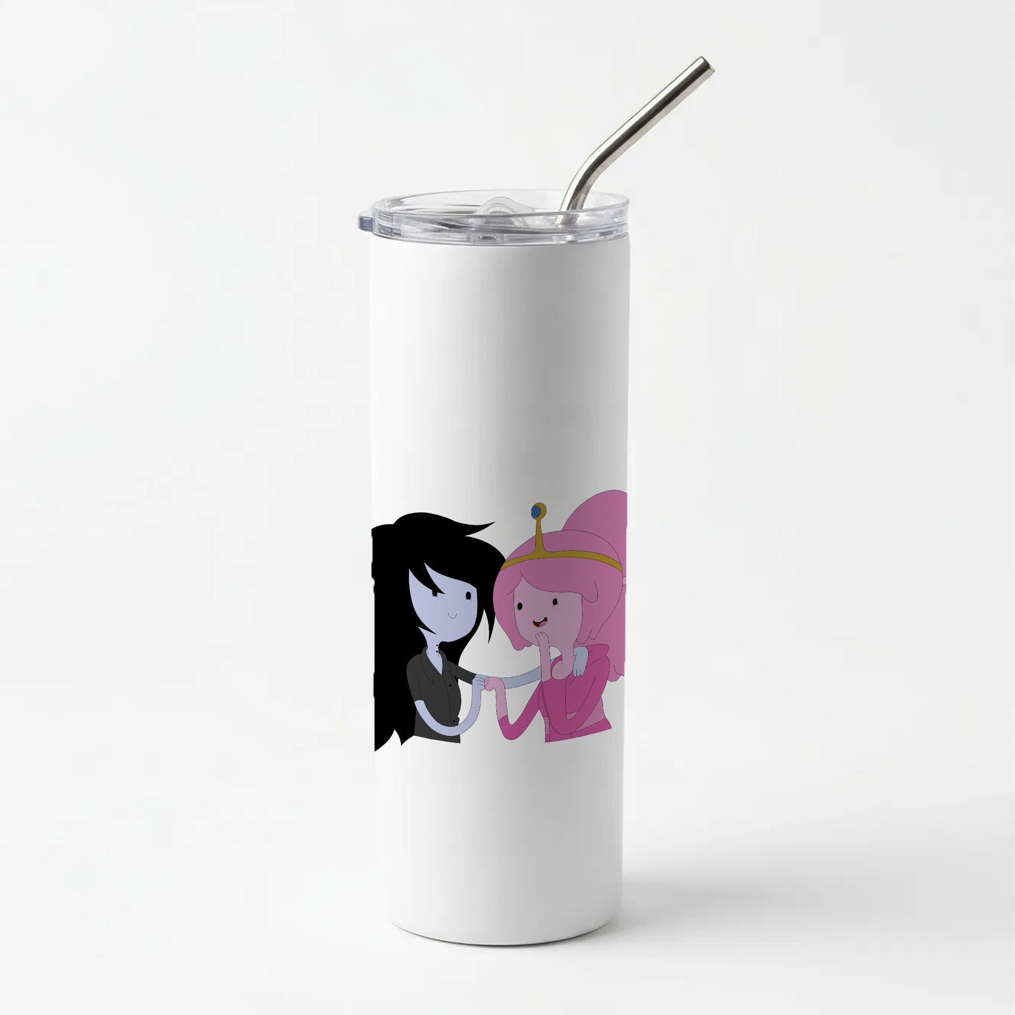 Marceline And Bubblegum Skinny Tumbler