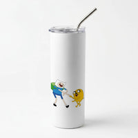 Jake The Dog And Finn The Human Skinny Tumbler