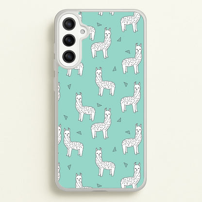 Mint Alpaca Pattern  -  Phone Case for Galaxy A36