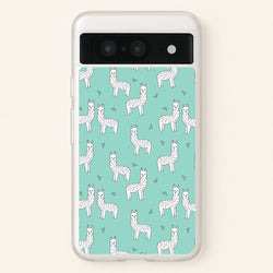 Mint Alpaca Pattern  -  Phone Case for Google Pixel 8