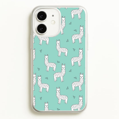 Mint Alpaca Pattern  -  Phone Case for iPhone 11