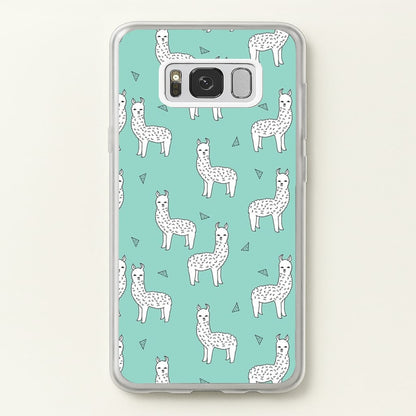 Mint Alpaca Pattern  -  Phone Case for Galaxy S8