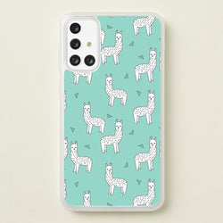 Mint Alpaca Pattern  -  Phone Case for Galaxy A71