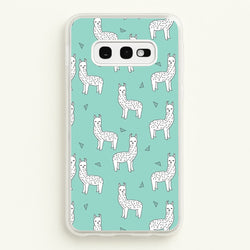 Mint Alpaca Pattern  -  Phone Case for Galaxy S10e