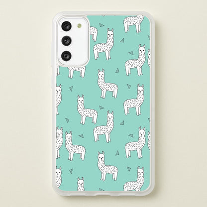 Mint Alpaca Pattern  -  Phone Case for Galaxy S20FE