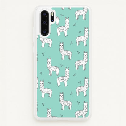 Mint Alpaca Pattern  -  Phone Case for Huawei P30 Pro