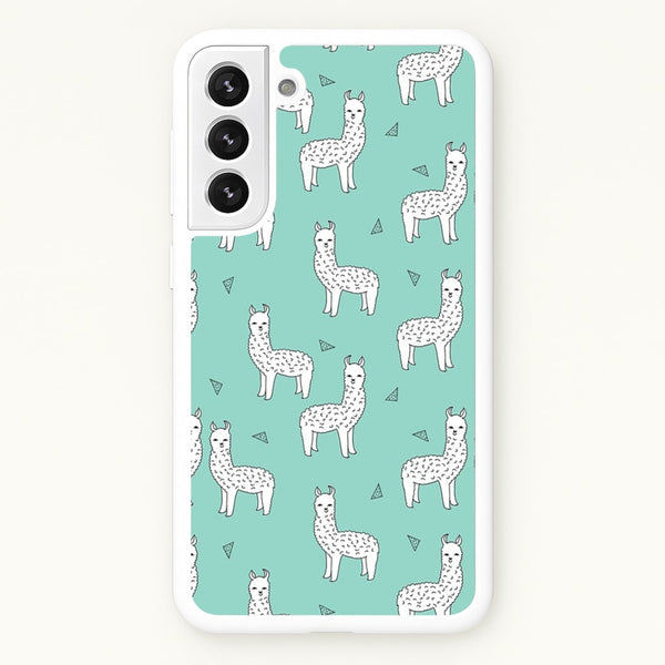 Mint Alpaca Pattern  -  Phone Case for Galaxy S22 Plus