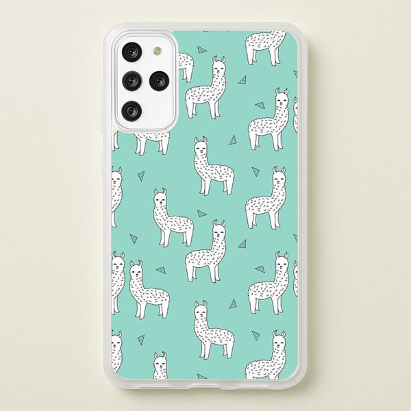 Mint Alpaca Pattern  -  Phone Case for Galaxy S20 Plus